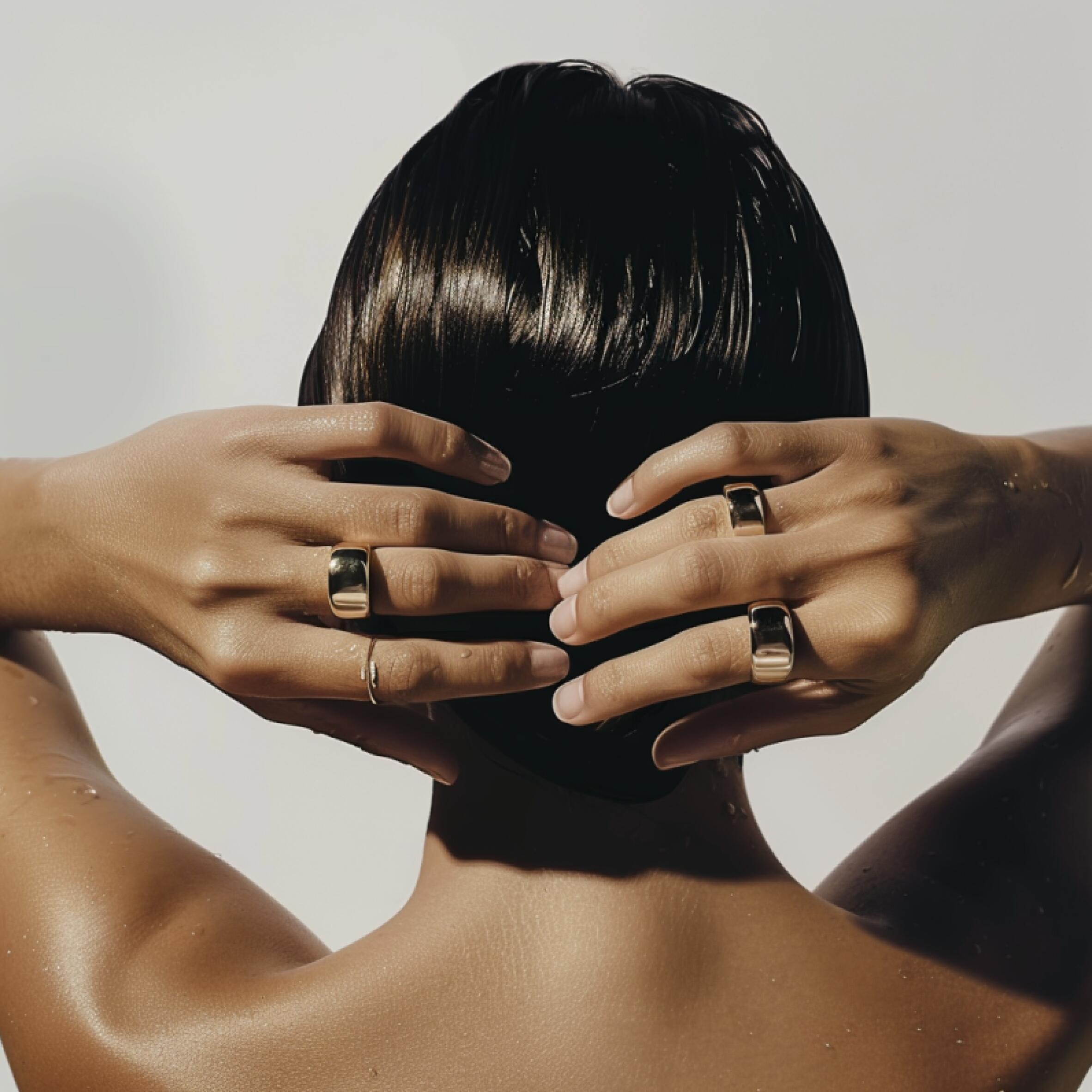 Bold handcrafted gold and diamond rings by Black Pearl of Queens, made in NYC with ethical materials and sculptural feminine design