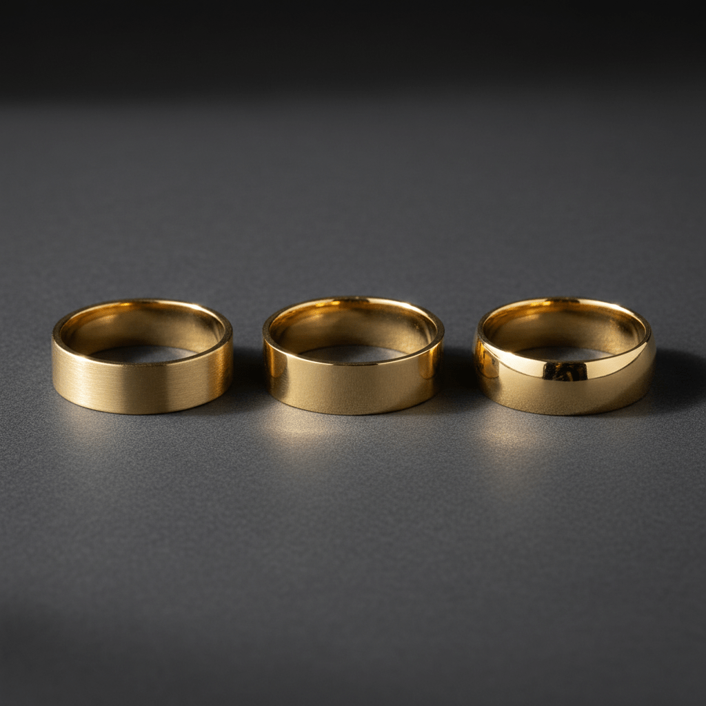 Brushed vs Flat vs Dome wedding bands blog image