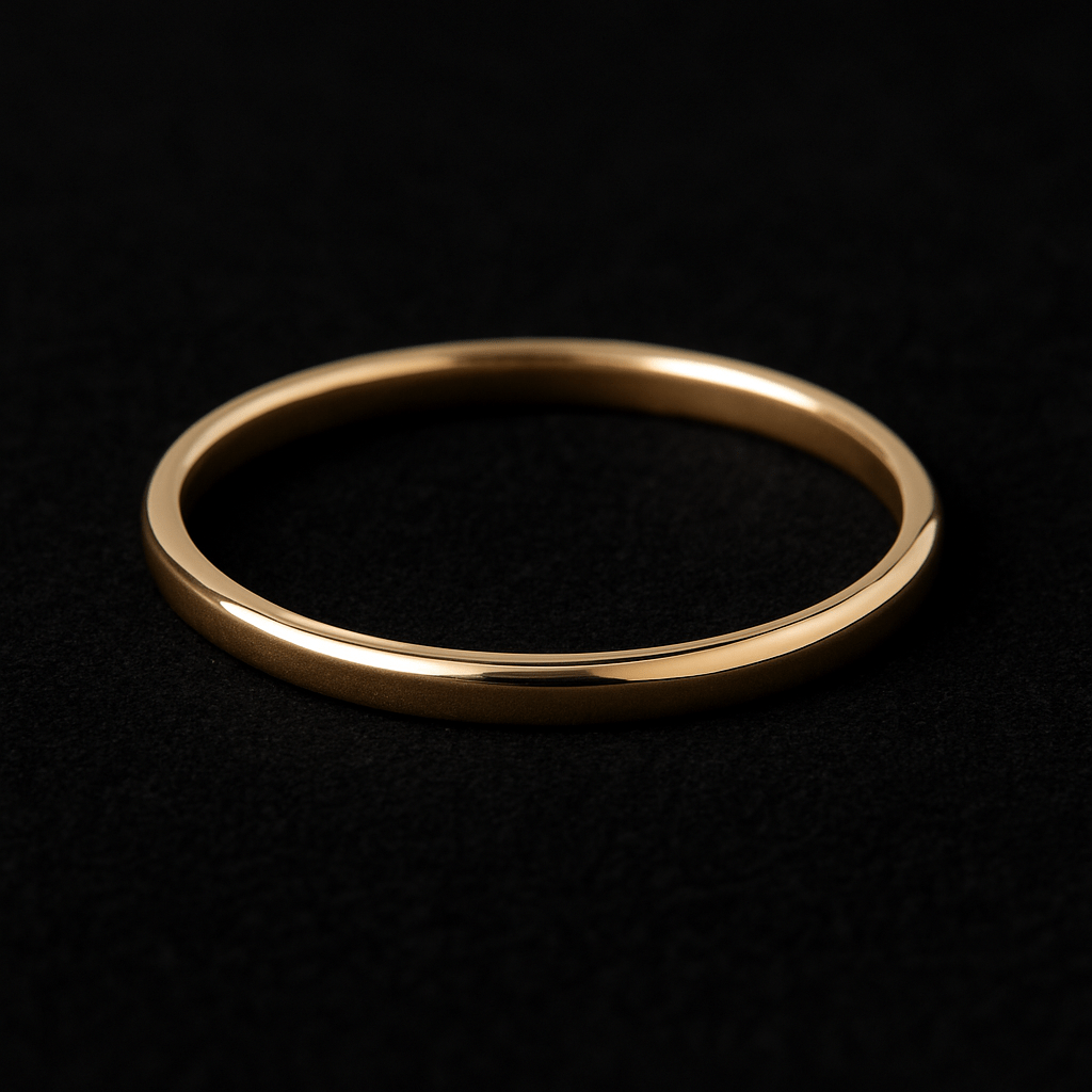 1.5mm Wedding Bands - Black Pearl of Queens