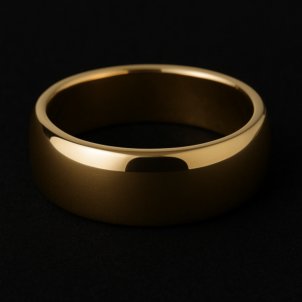 7mm Wedding Bands - Black Pearl of Queens