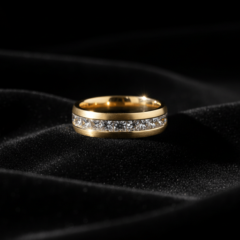 Men’s Diamond Wedding Bands - Black Pearl of Queens