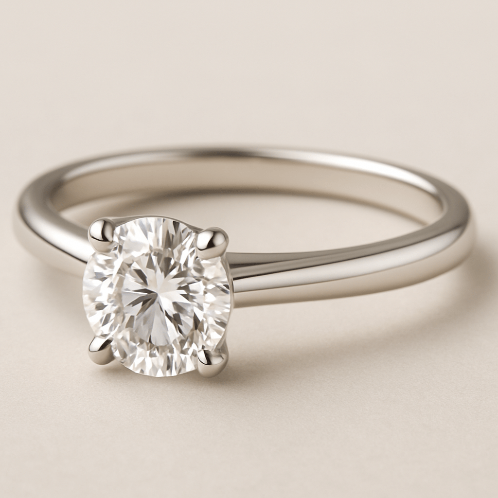 Round Engagement Rings - Black Pearl of Queens