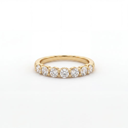 1/3 Eternity Round Lab-Grown Diamond Band in solid 14K yellow gold, front view