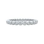 Eternity Wedding ring 1/3ct in white gold, closed up view to show details