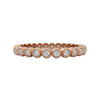 Eternity Wedding ring 1/3ct in rose gold, closed up view to show details
