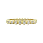 Eternity Wedding ring 1/3ct in yellow gold, closed up view to show details