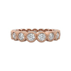 1.75ct rose gold diamond eternity wedding ring closed up view showing details