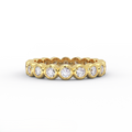 1 ct bezel set lab grown diamond wedding ring in solid 14K yellow gold – front view