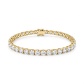 4-prong 2.5 carat Lab-Grown Diamond tennis bracelet in 14K yellow gold with box clasp