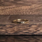 2mm Hammered Wedding Band in 14K Yellow Gold, Matte Finish, Dainty Stacking Ring