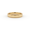 4mm milgrain wedding band in 14K yellow gold with beaded edges, front view