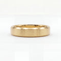 5mm Beveled Satin Men's Wedding Band in 14K gold, front view