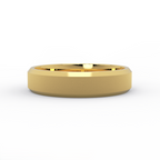5mm beveled satin men’s wedding band in 14K yellow gold
