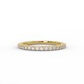 1.5mm micro shared prong diamond wedding band featuring 0.22 CTW lab grown diamonds 14k yellow gold - front view