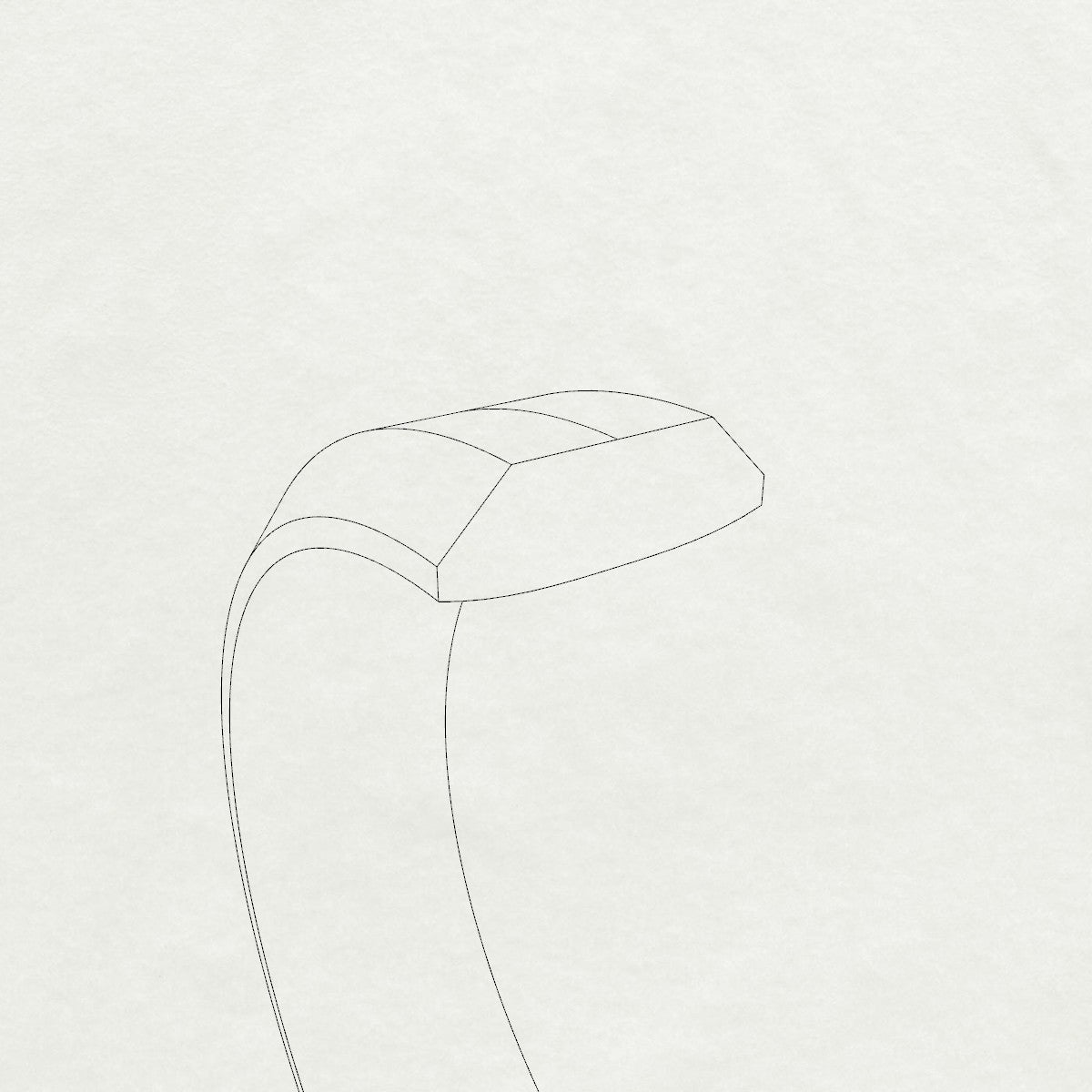 Side profile of a bevel edge wedding band in solid 14K gold showing the angular knife-edge silhouette