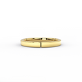 BPoQ Triborough Segment 3mm wedding band in 14K yellow gold with sandblasted structural division