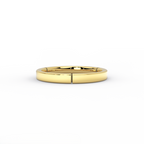 BPQ Triborough Segment 3mm wedding band in 14K yellow gold with sandblasted structural division