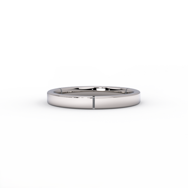 BPQ Triborough Segment 3mm platinum wedding band with precision-cut structural groove