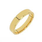 BPQ Triborough Segment 5mm 14K yellow gold modern wedding band angle view