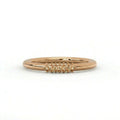 Natural champagne diamond pavé cluster band ring in 14K brown gold, front view — Black Pearl of Queens