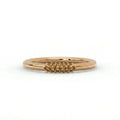Natural cognac diamond pavé cluster band ring in 14K brown gold, front view — Black Pearl of Queens