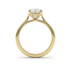1.5ct classic round diamond solitaire engagement ring in 14K yellow gold - side profile view
