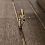 D initial ring in 14K gold plated over silver with wave design – handcrafted by Black Pearl of Queens