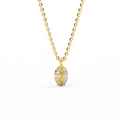 Lab-grown diamond coffee bean pendant necklace in 14K yellow gold