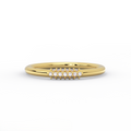diamond wire ring in solid 14K yellow gold – front view