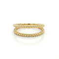 Women’s rope ring in solid 14K yellow gold with twisted design and polished finish