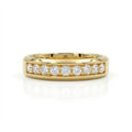 Eternal sparkle pavé diamond wedding band in 14K yellow gold - classic timeless design