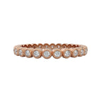 Eternity Wedding ring 1/3ct in rose gold, closed up view to show details