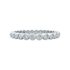 Eternity Wedding ring 1/3ct in white gold, closed up view to show details