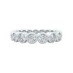 1.75ct white gold diamond eternity wedding ring closed up view showing details