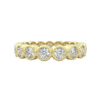 1.75ct yellow gold diamond eternity wedding ring closed up view showing details