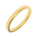 low dome wedding band showing rounded profile – angled view