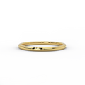 high dome gold wedding band in solid 14K yellow gold – front view