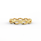 Interlocking infinity gold band in 14K solid gold