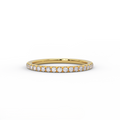half eternity diamond band in solid 14K yellow gold – front view