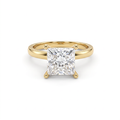 Low Dome Princess Cut Solitaire Engagement Ring with a princess cut Lab-Grown Diamond in 14K white gold