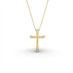 Lumine Four Diamond Cross Necklace in 14K Gold
