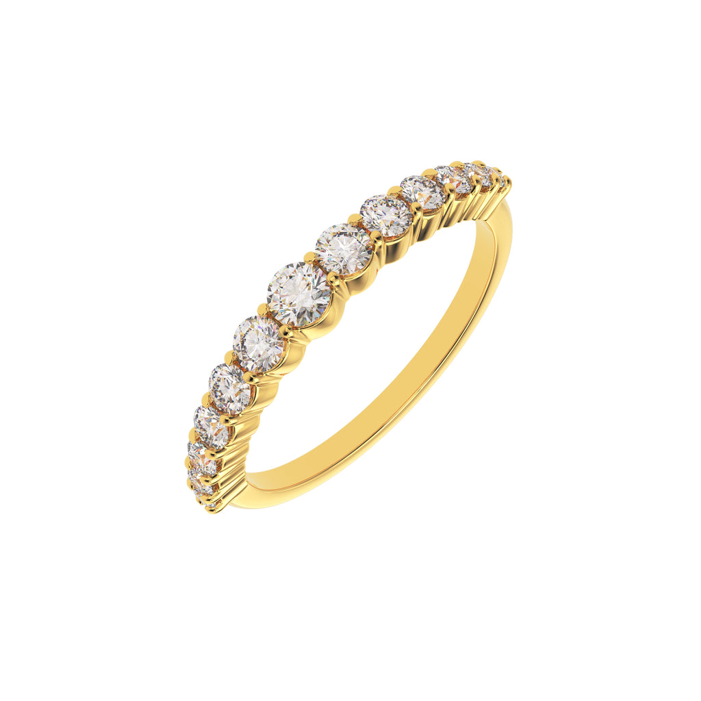 Madison graduated diamond band with 0.55 CTW lab grown diamonds in 14K yellow gold
