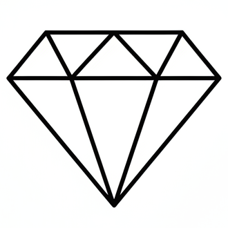 make me a diamond outlined for