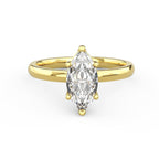 1ct marquise solitaire engagement ring in 14K yellow gold