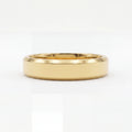 Men's Beveled Edge Wedding Band in 14K gold, front view