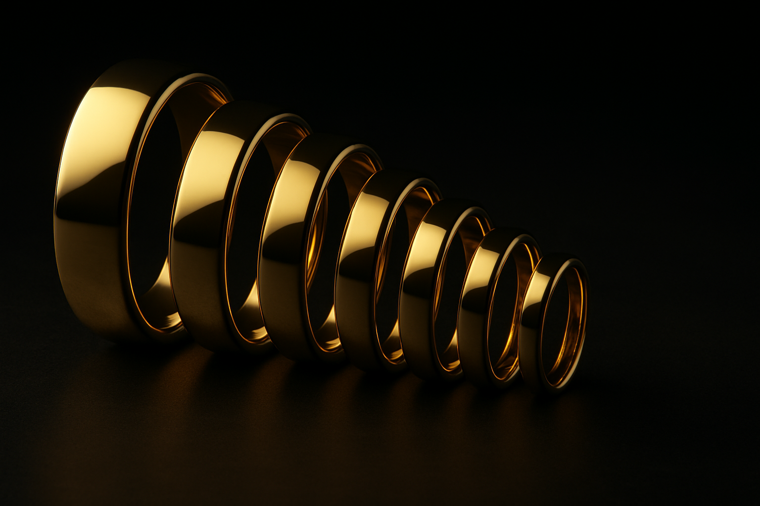 soft edge wedding bands - Black Pearl of Queens