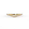 half eternity diamond wedding band in solid 14K yellow gold – front view