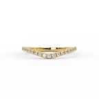 half eternity diamond wedding band in solid 14K yellow gold – front view