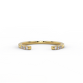 open diamond cuff ring in 14k yellow gold front view
