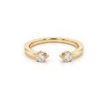 Open Toi et Moi Wedding Band with two round Lab-Grown Diamonds in 14K yellow gold